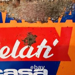 Panneau Publicité Prix Liste Gâteau Glacée Vintage Alemagna Maison Ans 50