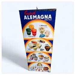 Panneau Publicité Prix Liste Gelati Vintage Alemagna Ans