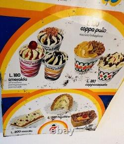Panneau Publicité Prix Liste Gelati Vintage Alemagna Ans