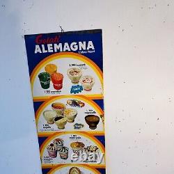 Panneau Publicité Prix Liste Gelati Vintage Alemagna Ans