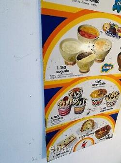 Panneau Publicité Prix Liste Gelati Vintage Alemagna Ans
