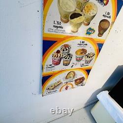 Panneau Publicité Prix Liste Gelati Vintage Alemagna Ans