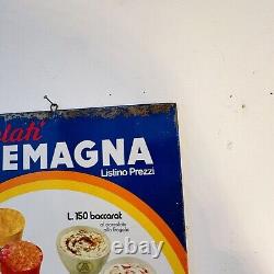 Panneau Publicité Prix Liste Gelati Vintage Alemagna Ans