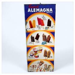 Panneau Publicité Prix Liste Gelati Vintage Alemagna Ans'60
