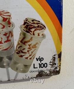 Panneau Publicité Prix Liste Gelati Vintage Alemagna Ans'60