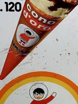 Panneau Publicité Prix Liste Gelati Vintage Alemagna Ans'60