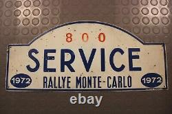 Panonceau Rallye Montecarlo Service Manilux Unité Marseille 1972 800 D'Époque