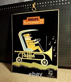 Philips Autoradio Tole Publicitaire Originale-Tin Sign. Automobilia
