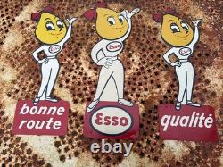 Pin-up Publicitaire ESSO Tôle 1960 Garage Huiles