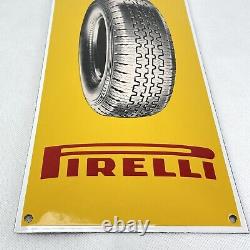 Pirelli Pneu Plaque de Publicité Plaque en Email Plaque Émail Signer 20 X 40 CM