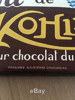 PlaQue Émaillée Chocolat Kohler Rare Top État