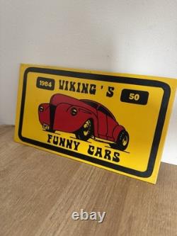 Plaque AncienneViking's Funny Cars 1984 Club auto Manche (50)