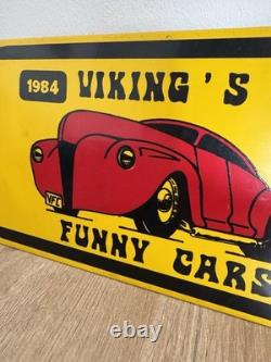 Plaque AncienneViking's Funny Cars 1984 Club auto Manche (50)