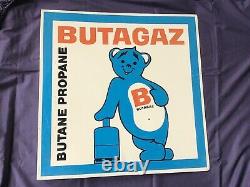 Plaque BUTAGAZ DOUBLE Face Butane Propane Publicité Vintage