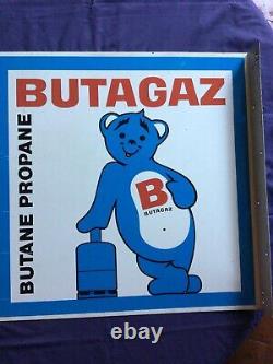 Plaque BUTAGAZ DOUBLE Face Butane Propane Publicité Vintage