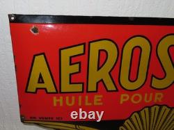 Plaque Émail Benzine AEROSHELL! SHELL