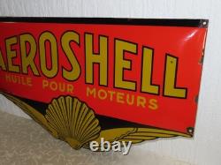 Plaque Émail Benzine AEROSHELL! SHELL