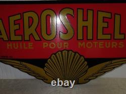 Plaque Émail Benzine AEROSHELL! SHELL