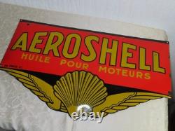 Plaque Émail Benzine AEROSHELL! SHELL Plaque Émail Benzine AEROSHELL! SHELL