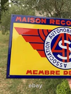 Plaque Émaillé Automobile & Membre De L'AAS & Ancienne