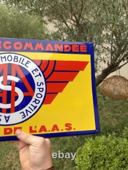 Plaque Émaillé Automobile & Membre De L'AAS & Ancienne