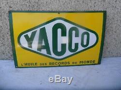 Plaque Emaille Huile Yacco Garage