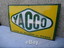 Plaque Emaille Huile Yacco Garage
