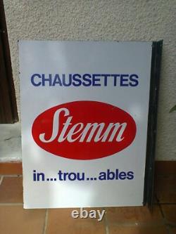 Plaque Emaille Laine Du Pingouin Et Chaussettes Stem