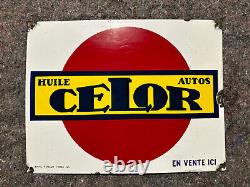 Plaque Émaillée Amortisseur Huile Celor Enamel Sign Emailschild