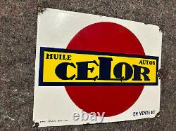 Plaque Émaillée Amortisseur Huile Celor Enamel Sign Emailschild