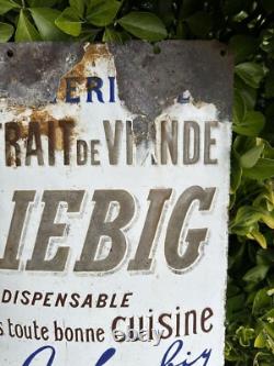 Plaque Émaillée Ancienne Authentiqueextrait De Viande Liebig