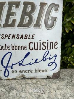 Plaque Émaillée Ancienne Authentiqueextrait De Viande Liebig