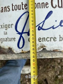 Plaque Émaillée Ancienne Authentiqueextrait De Viande Liebig