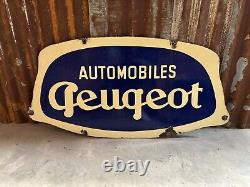 Plaque Émaillée Ancienne Automobile Peugeot Enamel Sign Emailschild