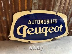 Plaque Émaillée Ancienne Automobile Peugeot Enamel Sign Emailschild