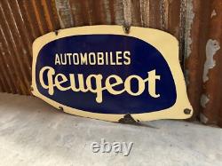 Plaque Émaillée Ancienne Automobile Peugeot Enamel Sign Emailschild