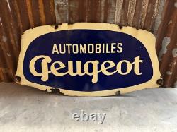 Plaque Émaillée Ancienne Automobile Peugeot Enamel Sign Emailschild