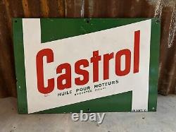 Plaque Émaillée Ancienne Castrol Huile Enamel Sign Emailschild