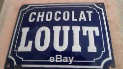 Plaque Emaillee Ancienne Chocolat Louit Bombee