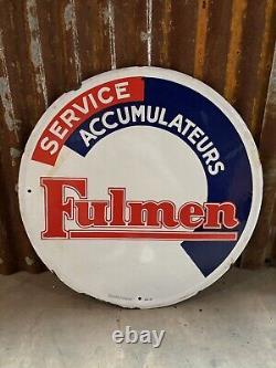 Plaque Émaillée Ancienne Fulmen Enamel Sign Emailschild