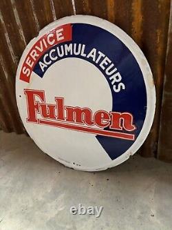 Plaque Émaillée Ancienne Fulmen Enamel Sign Emailschild