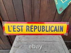 Plaque Emaillee Ancienne Journal Presse Est