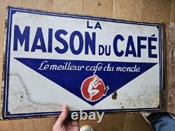 Plaque Emaillee Ancienne La Maison Du Cafe Le Meilleur Café Du Monde Era Bistrot