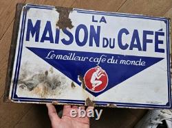 Plaque Emaillee Ancienne La Maison Du Cafe Le Meilleur Café Du Monde Era Bistrot