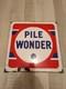 Plaque Émaillée Ancienne Pile Wonder