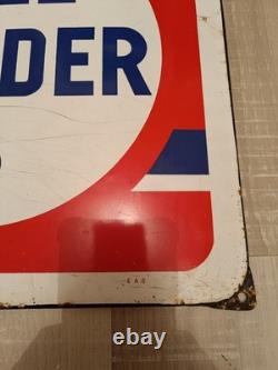 Plaque Émaillée Ancienne Pile Wonder