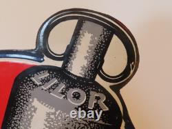 Plaque Émaillée Ancienne Primagaz Enseigne Double Face