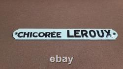 Plaque Emaillee Ancienne Publicitaire Chicoree Leroux N° 1