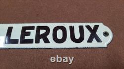Plaque Emaillee Ancienne Publicitaire Chicoree Leroux N° 1