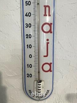 Plaque Emaillée Ancienne Thermomètre
